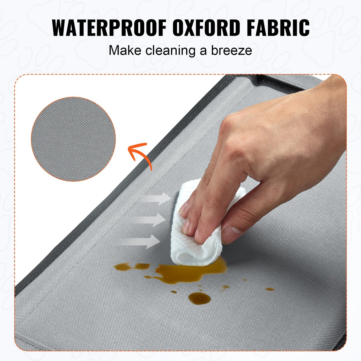 VEVOR Hunde Autositz Hunde Vordersitz Rückbank Hundesitz Auto 450X450X550Mm Grau