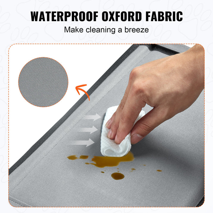 VEVOR Hunde Autositz Hunde Vordersitz Rückbank Hundesitz Auto 450X450X550Mm Grau