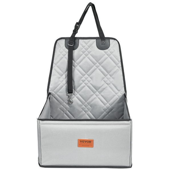 VEVOR Hunde Autositz Hunde Vordersitz Rückbank Hundesitz Auto 450X450X550Mm Grau