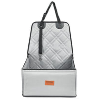 VEVOR Hunde Autositz Hunde Vordersitz Rückbank Hundesitz Auto 450X450X550Mm Grau