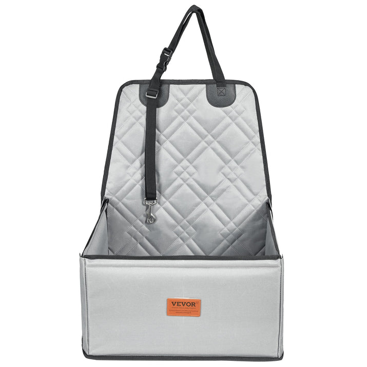 VEVOR Hunde Autositz Hunde Vordersitz Rückbank Hundesitz Auto 450X450X550Mm Grau