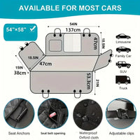 Ideal Car Seat Cover, Upgrade Your Car Seats with This Waterproof, Scratch-Resistant Dog Hammock Cover!